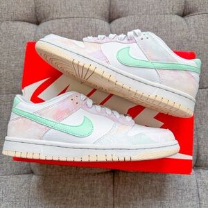 🍬 nike air Jordan 1 low white pastel paisley shoes